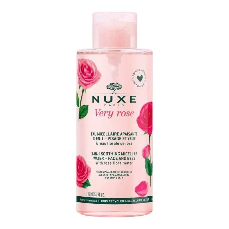 Nuxe Very Rose Eau Micellaire Apaisante 3-en-1 750 ml – démaquillant