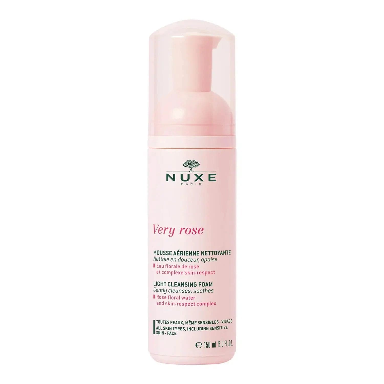 Nuxe Very Rose Mousse Nettoyante Aérienne 150 ml – nettoyant visage