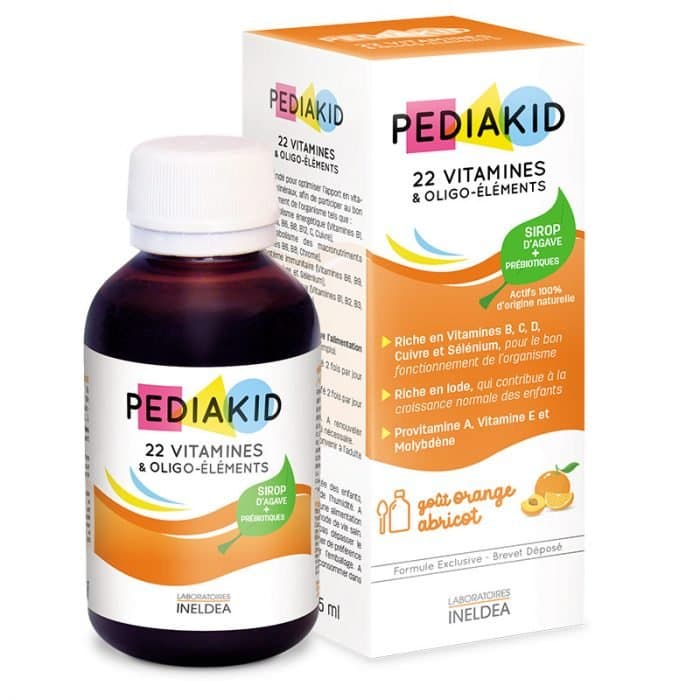 PediaKid Sirop 22 Vitamines et Oligo-Éléments 125 ml – complément alimentaire