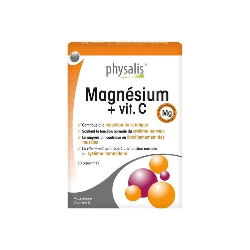 Physalis Magnésium + Vitamine C 30 comprimés – complément alimentaire