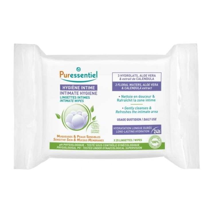 Puressentiel Hygiène intime lingettes intimes 25 unités