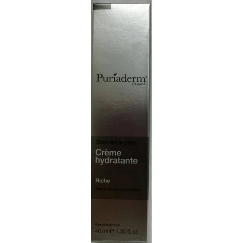 Puriaderm Crème Hydratante Riche 40 ml – soin visage