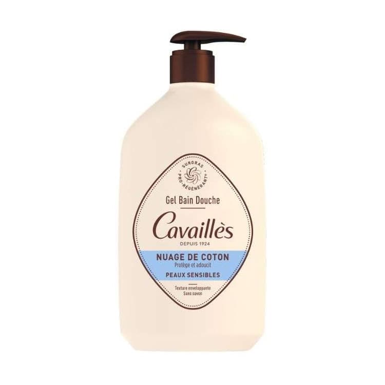 Roge Cavailles Gel bain et douche nuage de coton peaux sensibles 1 L