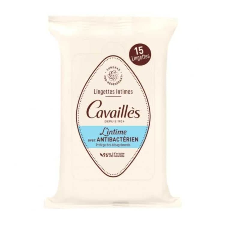 Roge Cavailles Lingette intime avec anti bactérien 15 unités