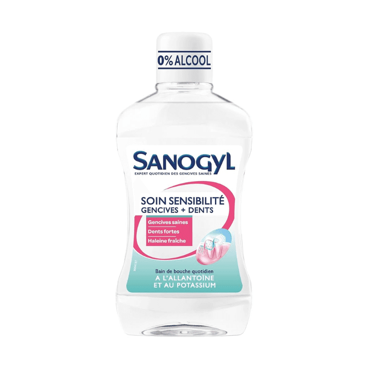 Sanogyl Bain de bouche soin sensibilite gencives et dents a l allantoine et au potassium 500 ml