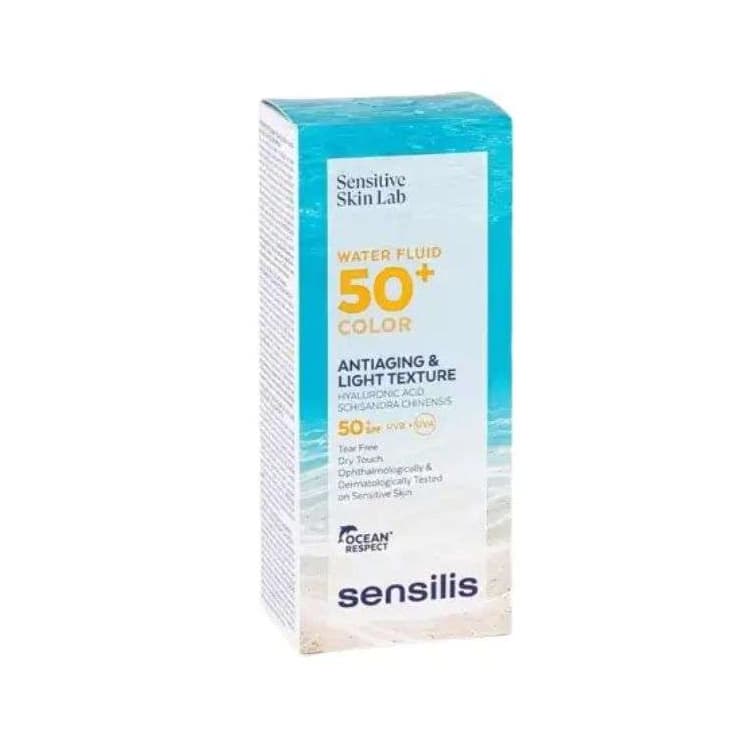 Sensilis Skin lab water fluid spf 50+ color anti age texture légère 50 ml