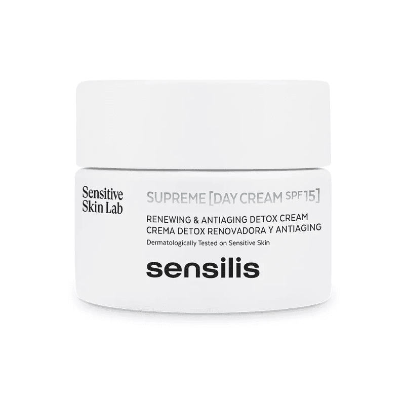 Sensilis Supreme Renewal Detox Day Cream SPF15 - Crème de Jour Anti-Âge 50 ml – protection solaire