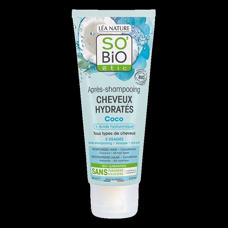 So Bio Après-Shampooing Hydratant à la Coco & Acide Hyaluronique 200 ml – après-shampoing