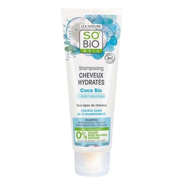 So Bio Shampooing Hydratant à l'Huile de Coco et Acide Hyaluronique 250 ml – shampoing
