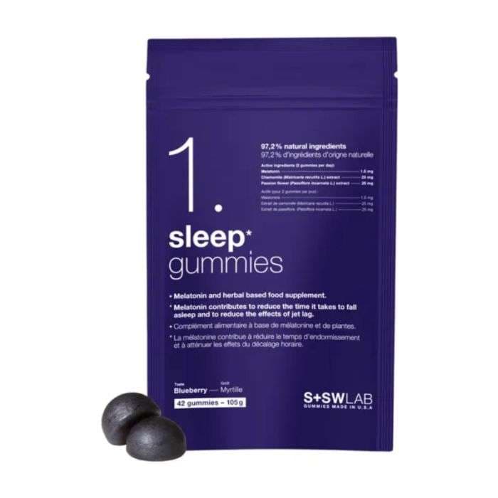S+SWLAB 1 Sleep Gummies Goût Myrtille – complément alimentaire