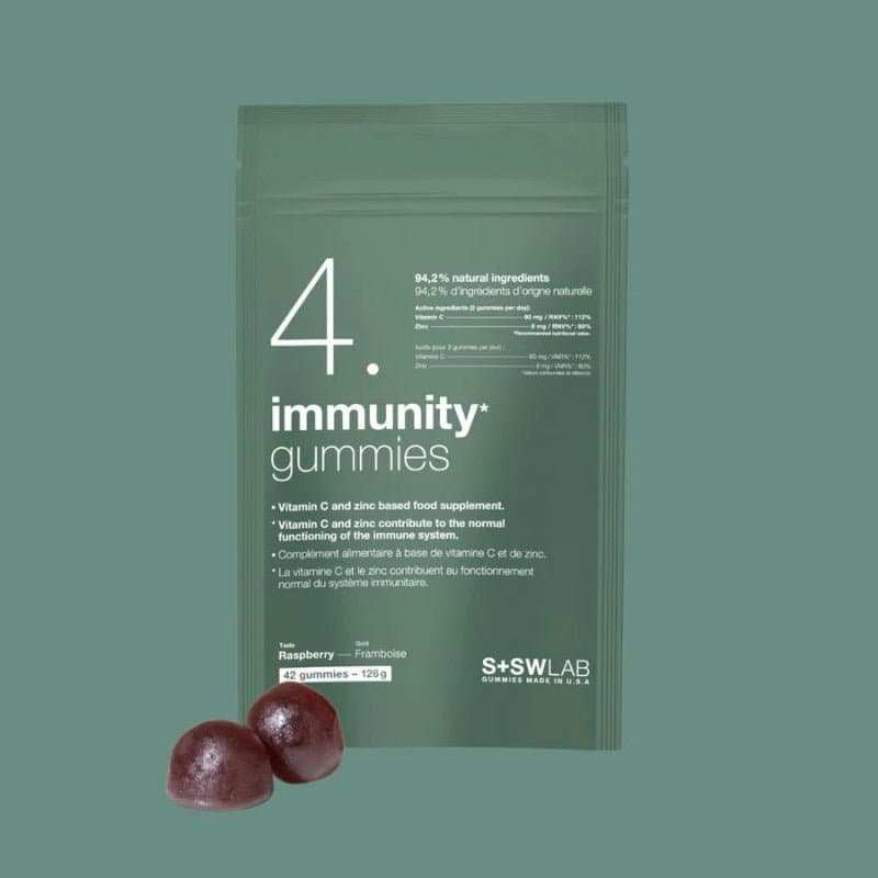 S+SWLAB 4 Immunity Gummies à la Framboise – complément alimentaire