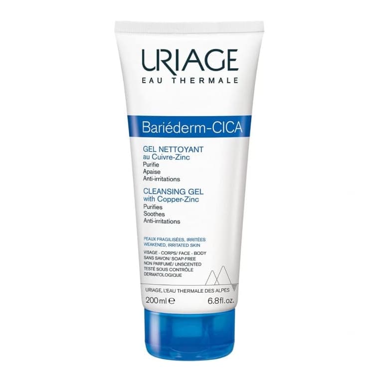 Uriage Bariéderm cica gel nettoyant au cu zn 200 ml