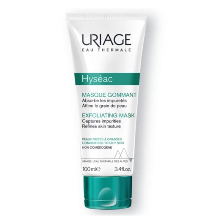 Uriage Hyseac masque gommant absorbe les impuretés lisse le grain de la peau 100 ml