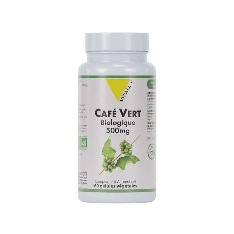 VITALL+ Cafe vert biologique 500 mg 60 gélules
