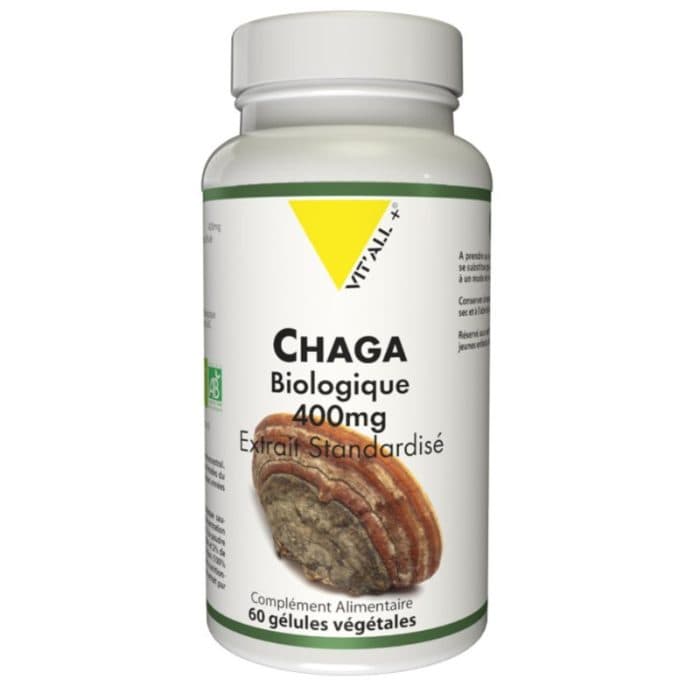 VITALL+ Chaga Bio 60 gélules – complément alimentaire