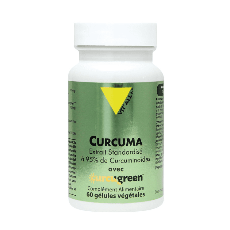 VITALL+ Complément alimentaire curcuma 60 gélules